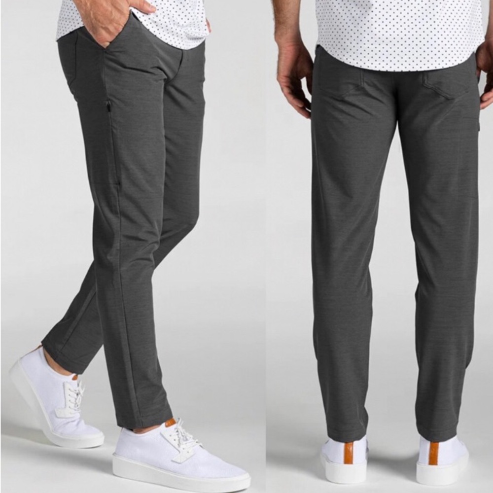 BYLT premium basics Mens Kinetic Pants in Dark Charcoal Grey Size 32 nwot
